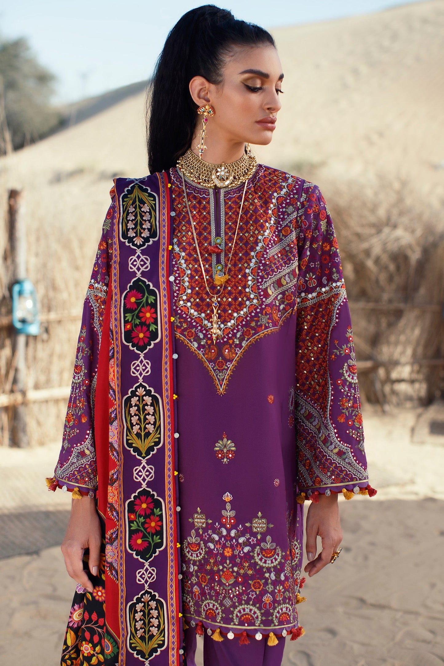 EL22-13 A (MIRZETA) | Elan Lawn 2022 | Unstitched Embroidered Lawn Suit