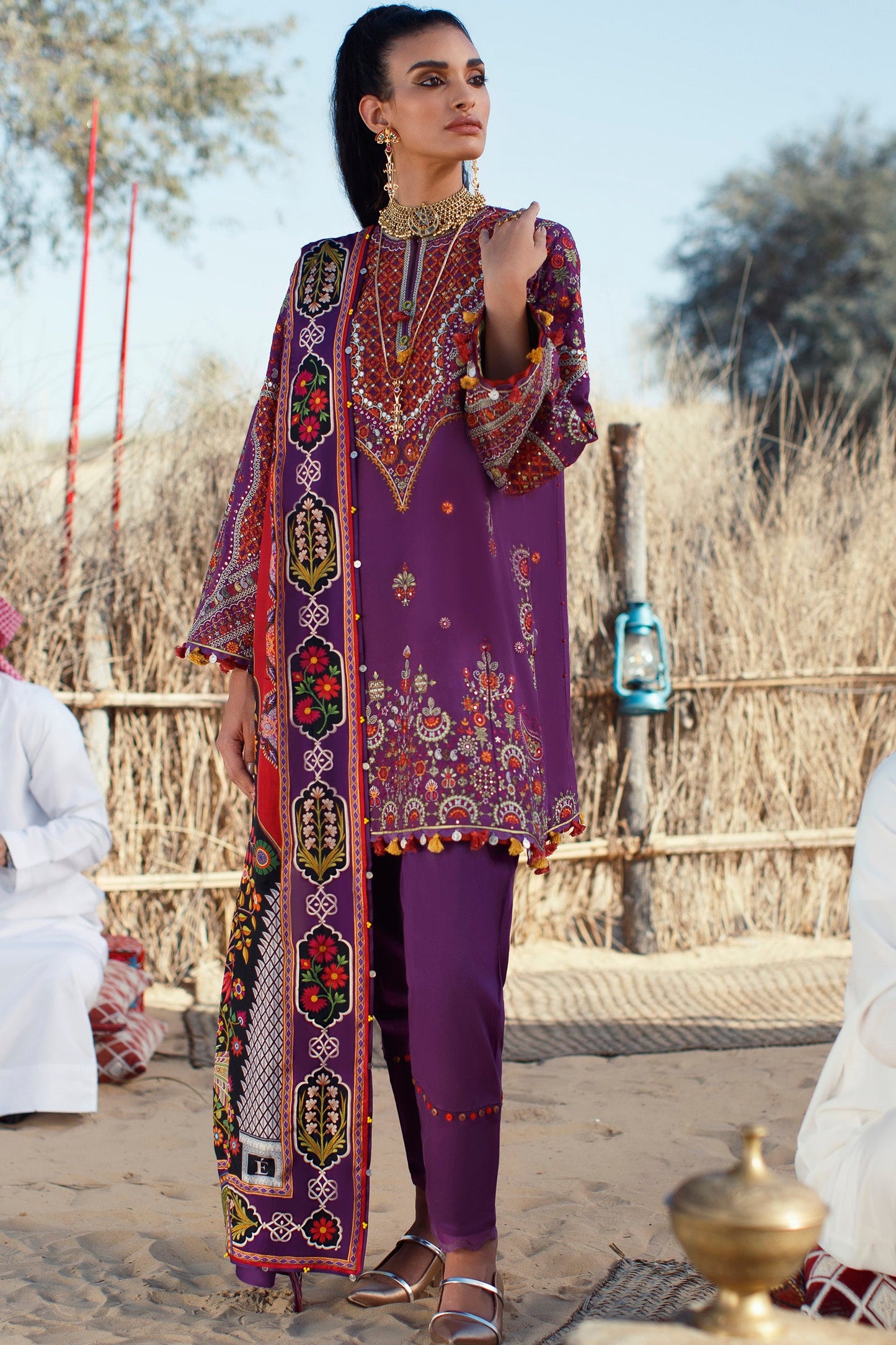 EL22-13 A (MIRZETA) | Elan Lawn 2022 | Unstitched Embroidered Lawn Suit