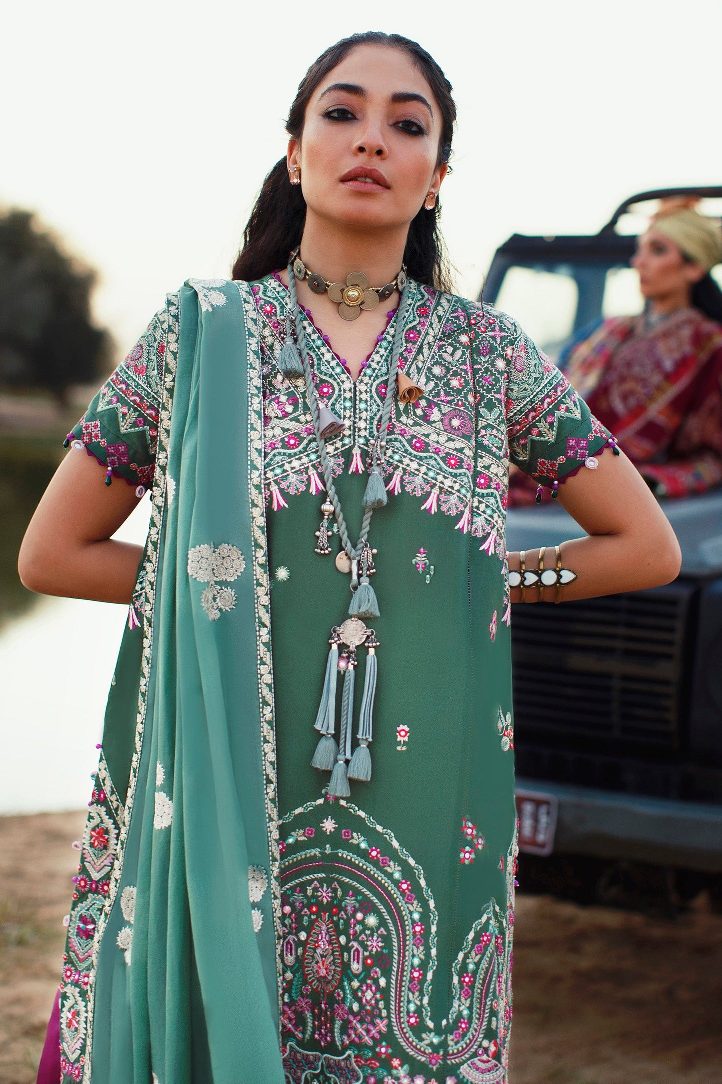 EL22-07 A (ZEINA) | Elan Lawn 2022 | Unstitched Embroidered Lawn Suit