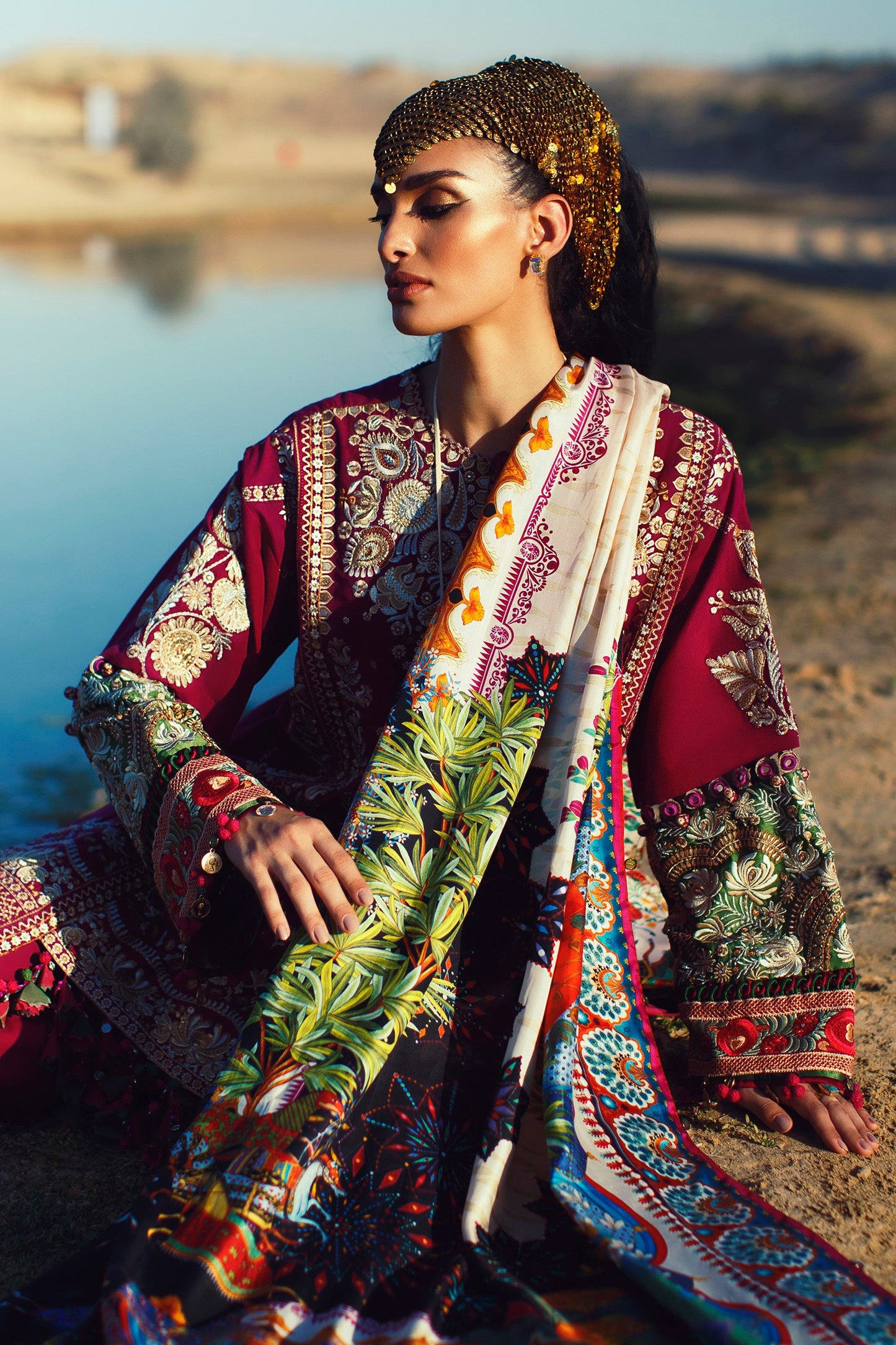 EL22-09 A (NIMA) | Elan Lawn 2022 | Unstitched Embroidered Lawn Suit