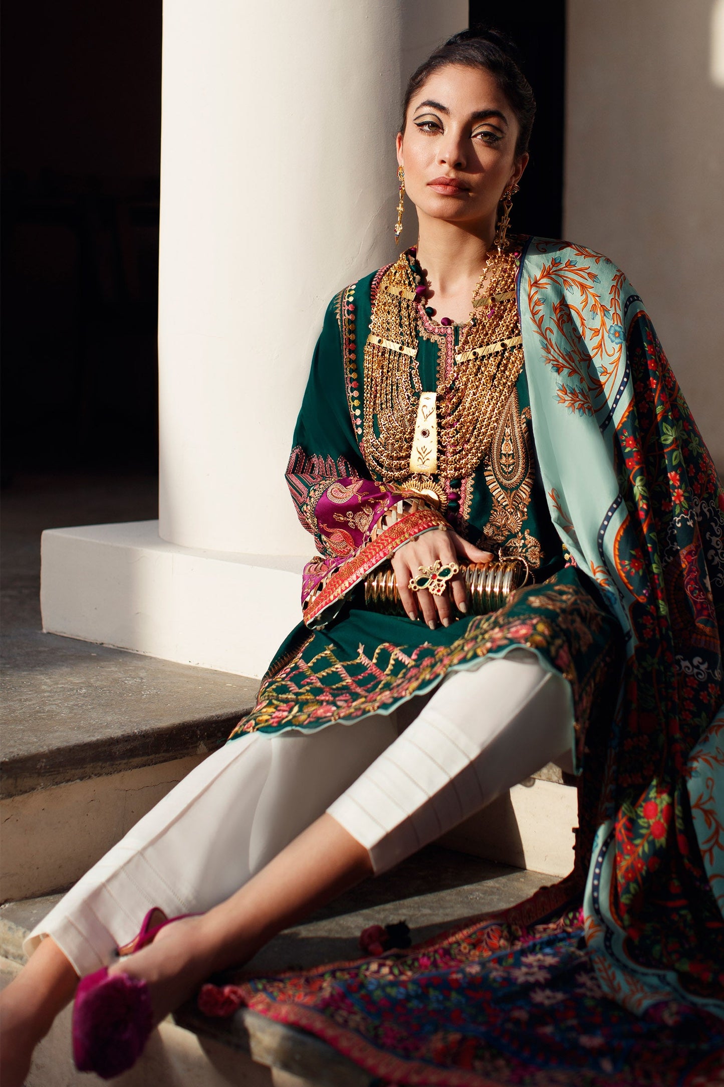 EL22-08 A (RIYA) | Elan Lawn 2022 | Unstitched Embroidered Lawn Suit