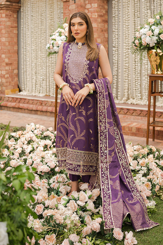 RANG-E ARGHAVANI-3PC | Cross Stitch The Bride Tribe Wedding Festive Collection 2022 | Unstitched Embroidered Jacquard Suits | Cross Stitch 2023