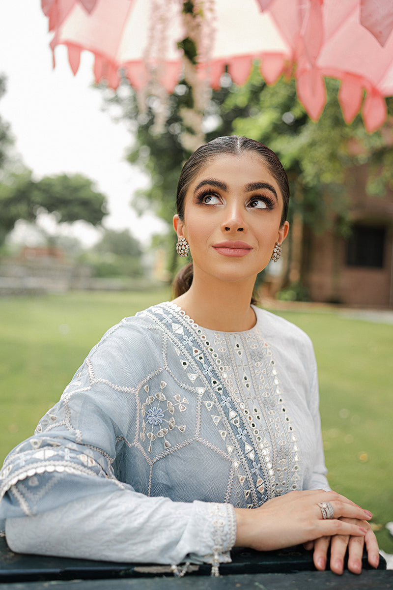 AAB-E HAYAAT-3PC | Cross Stitch The Bride Tribe Wedding Festive Collection 2022 | Unstitched Embroidered Jacquard Suits
