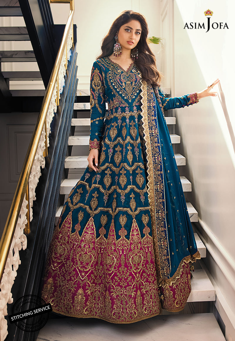 AJSE-01 | Asim Jofa Jaan-e-Adaa Sajal Edit Collection 2022 | Unstitched Embroidered Suits