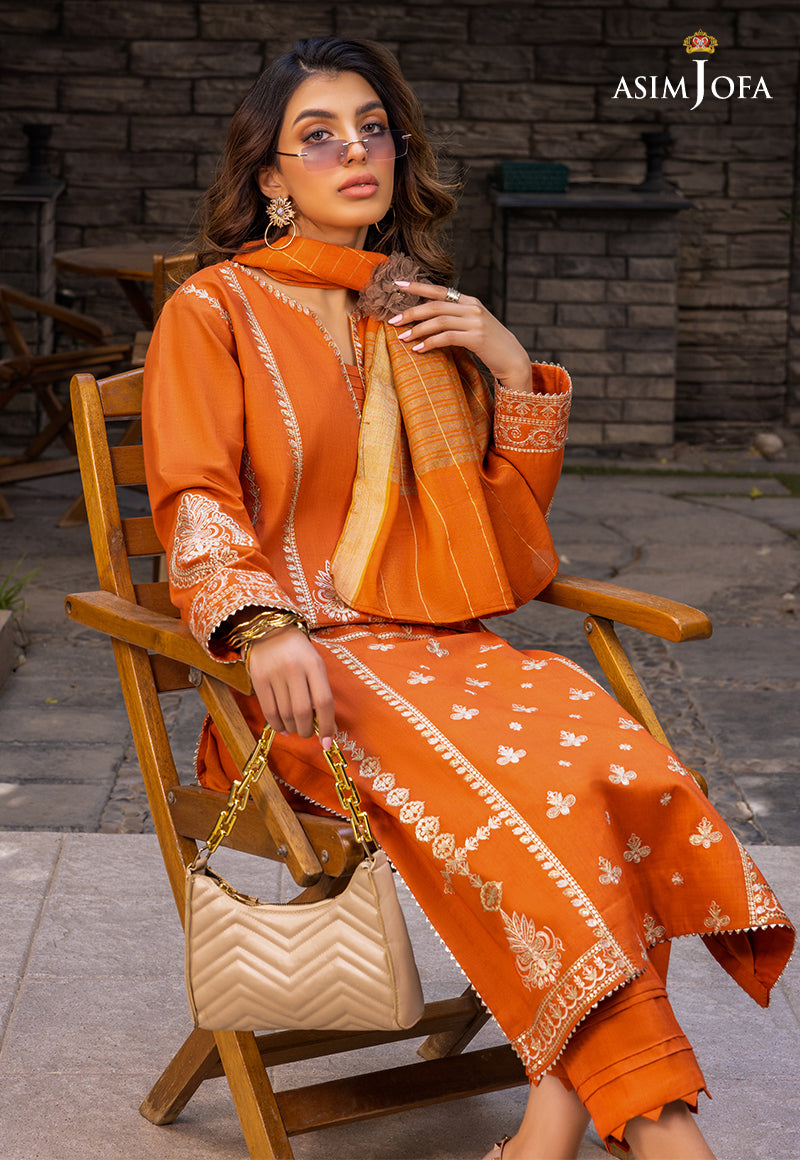 AJPE-21 (3-PC) | Asim Jofa Pret Essentials Eid Edit II Collection | Embroidered Stitched RTW Suits