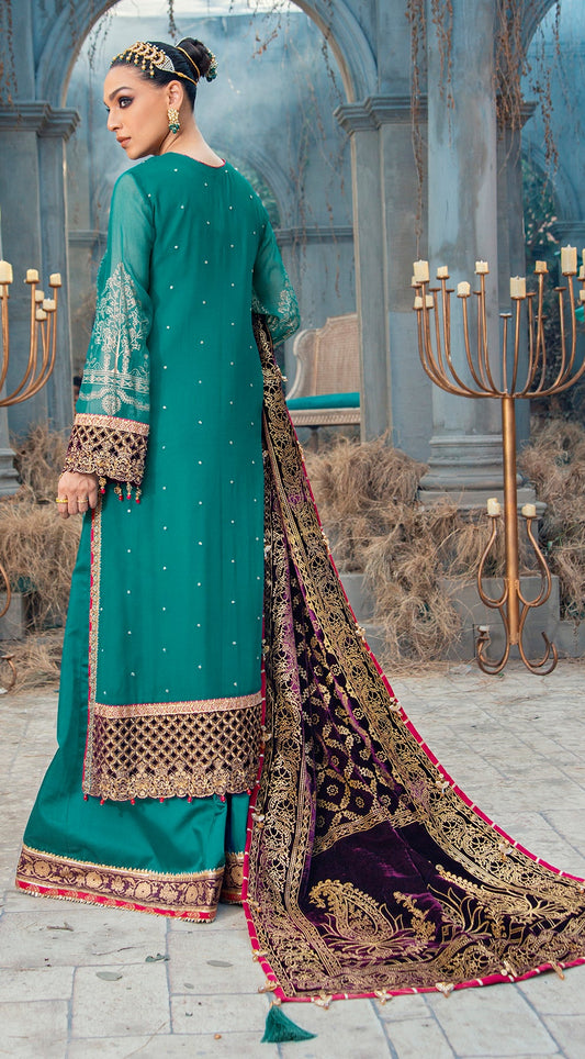 ENYA VL121-08 | Anaya by Kiran Chaudhry Velour De Fete '21 | Unstitched Embroidered Velvet Suits