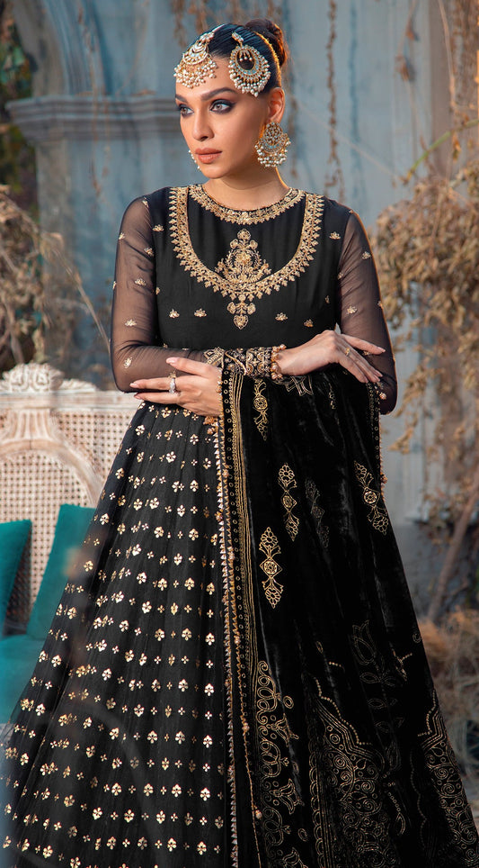 ESMERALDA VL 121-06 | Anaya by Kiran Chaudhry Velour De Fete '21 | Unstitched Embroidered Velvet Suits