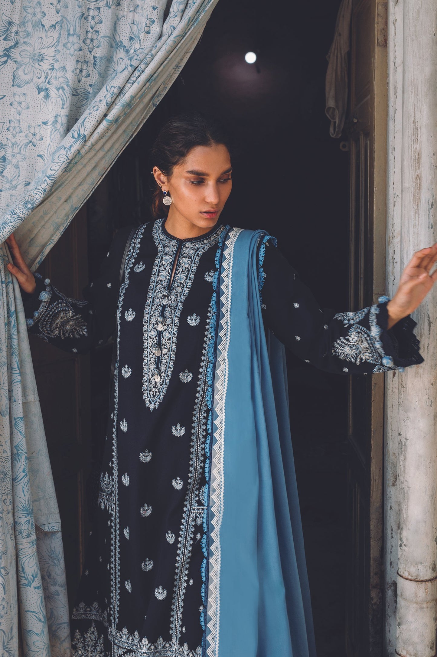 TARA (ZW21-01) | Zaha Hamrahi Winter Collection 2021 | Unstitched Embroidered Khaddar Suits
