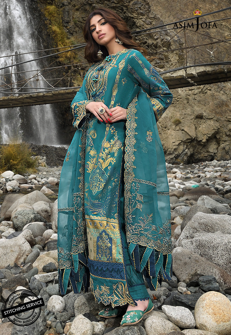 AJSL-7 | Asim Jofa Shehr-e-Yaar Luxury Lawn Collection 2022 | Unstitched Embroidered Lawn Suits