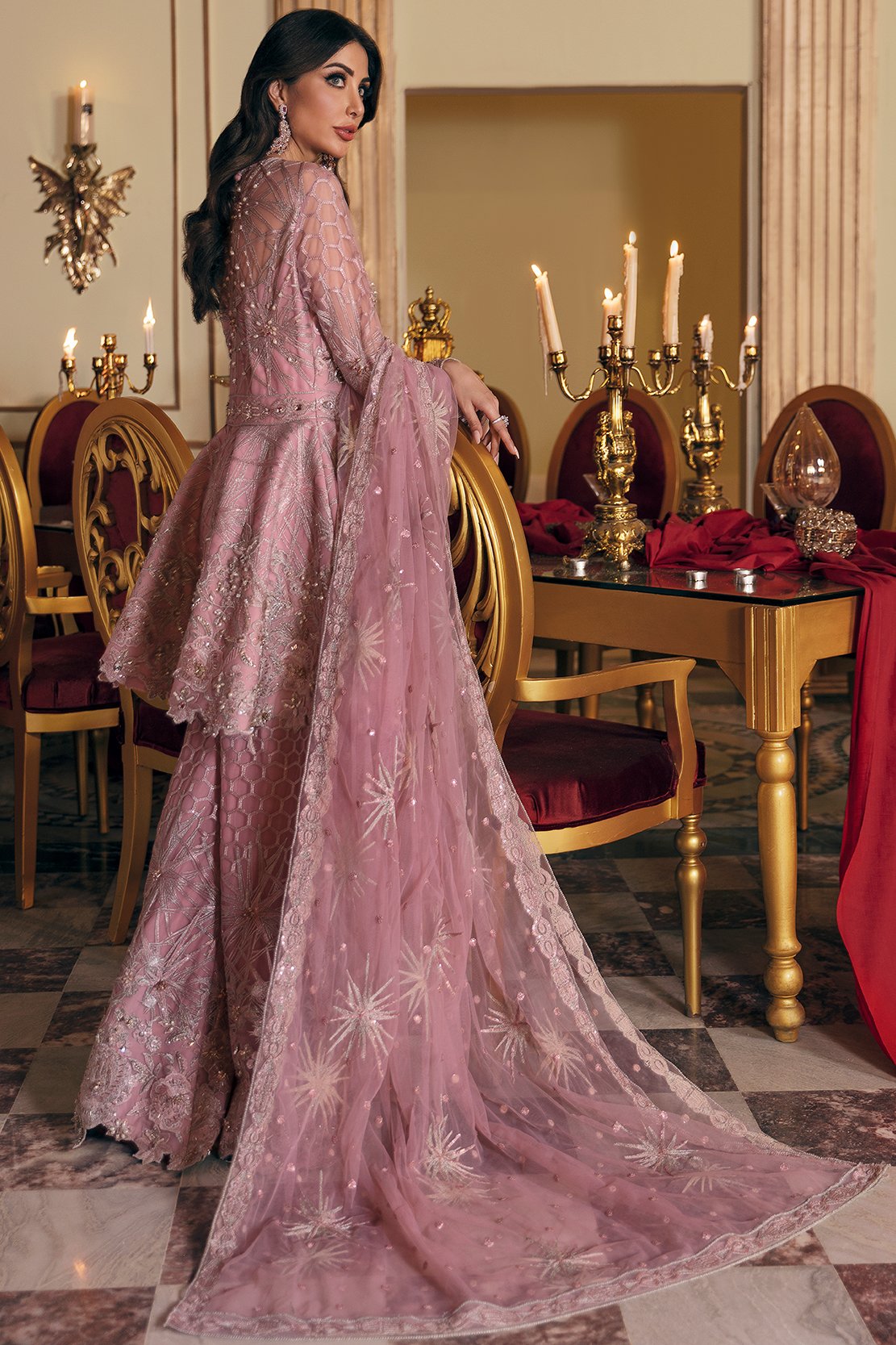 PENTHIA | Reign Reignaissance Luxury Wedding Collection | Unstitched Embroidered Net Suits with Heavy Handwork
