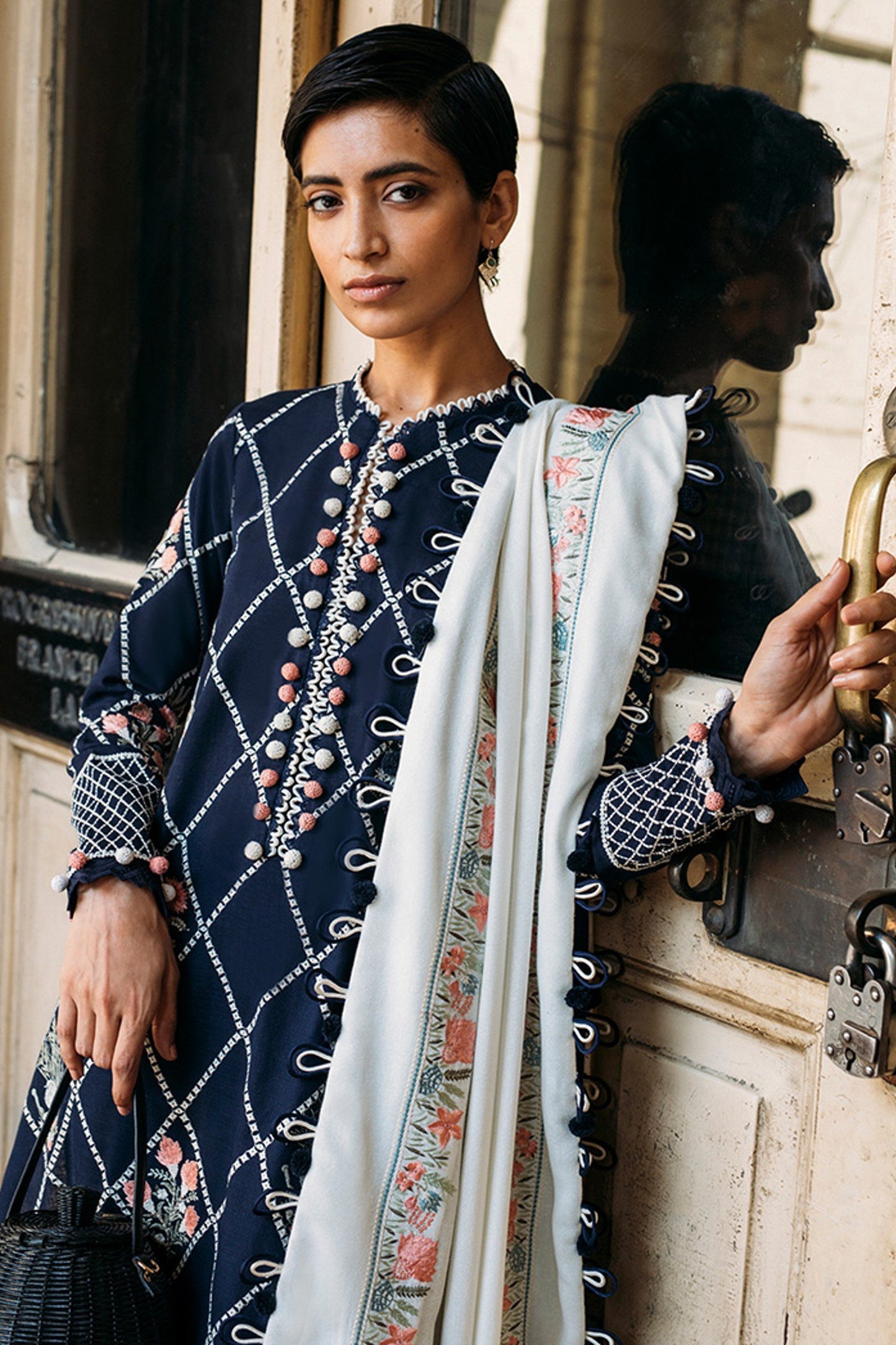 LEILA (ZW21-08) | Zaha Hamrahi Winter Collection 2021 | Unstitched Embroidered Khaddar Suits