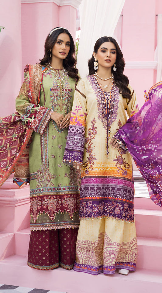 SANJANA | Anaya VIVA by Kiran Chaudhry Embroidered Lawn '22 | Unstitched Embroidered Lawn Suits