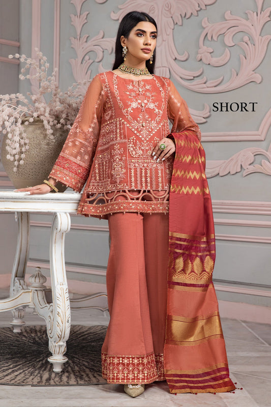 Naranj Alizeh Fashion Vasl-e-Meeras Festive Edition 2022 | Unstitched Embroidered Organza Suits