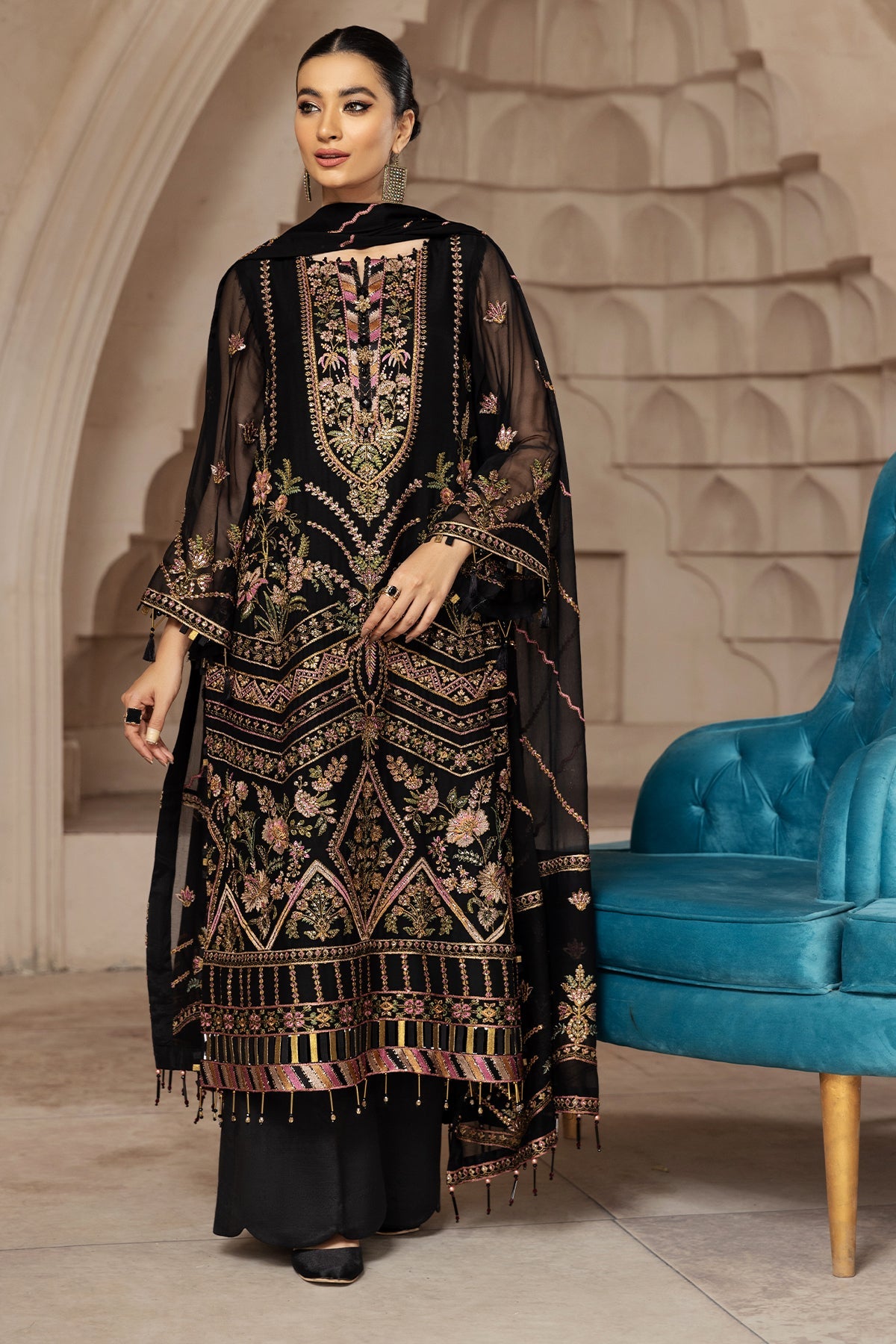 Muberra | Alizeh Fashion Muhtesem Festive Collection 2022 | Unstitched Embroidered Chiffon Suits