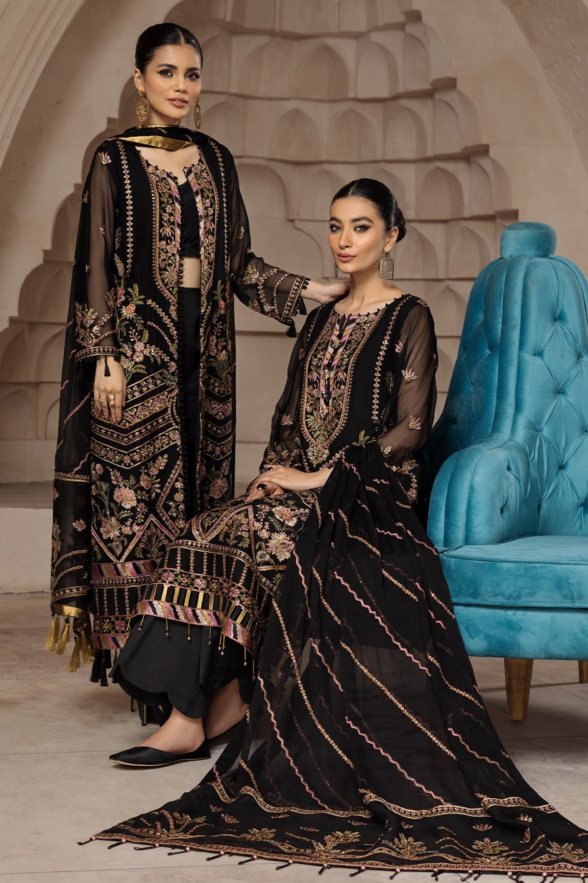 Muberra | Alizeh Fashion Muhtesem Festive Collection 2022 | Unstitched Embroidered Chiffon Suits