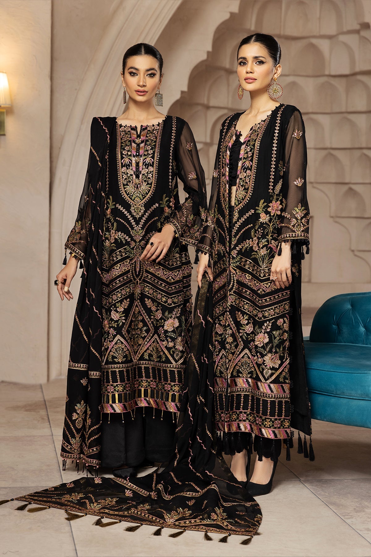 Muberra | Alizeh Fashion Muhtesem Festive Collection 2022 | Unstitched Embroidered Chiffon Suits