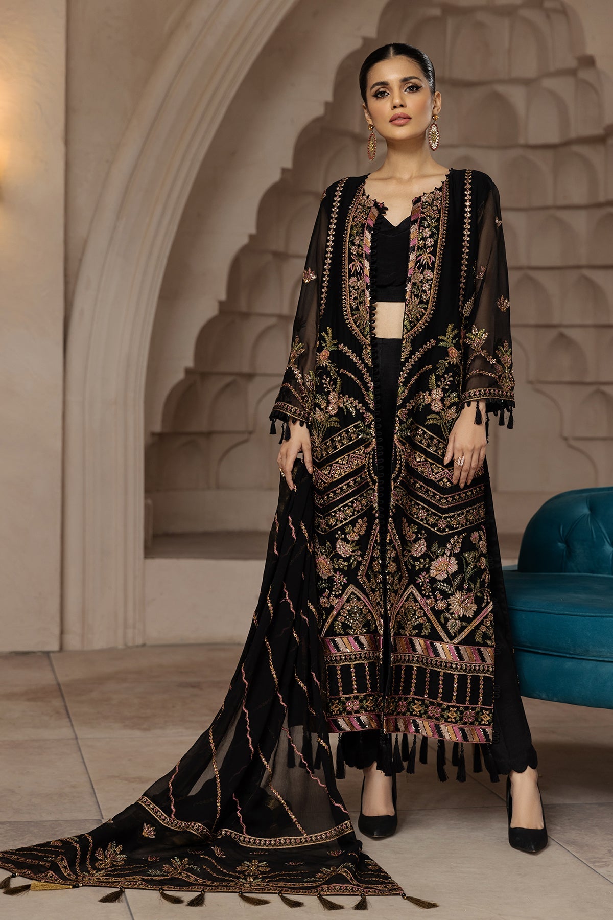 Muberra | Alizeh Fashion Muhtesem Festive Collection 2022 | Unstitched Embroidered Chiffon Suits