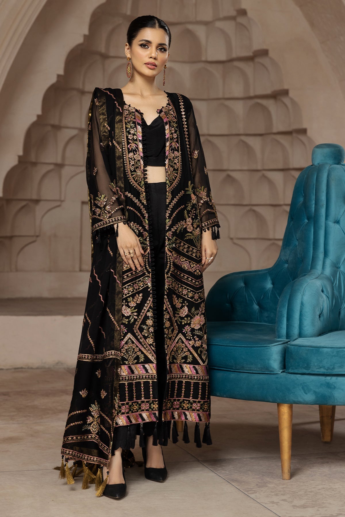 Muberra | Alizeh Fashion Muhtesem Festive Collection 2022 | Unstitched Embroidered Chiffon Suits