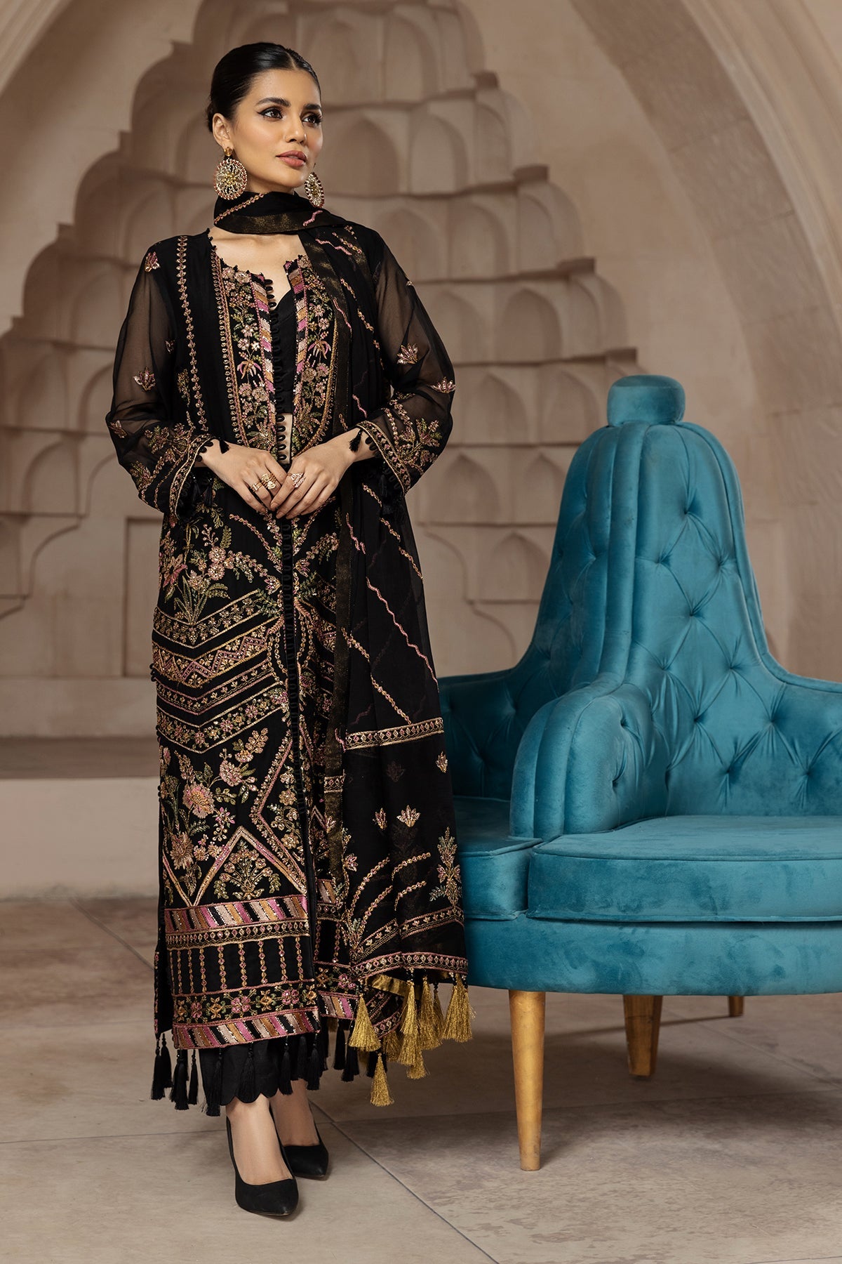 Muberra | Alizeh Fashion Muhtesem Festive Collection 2022 | Unstitched Embroidered Chiffon Suits