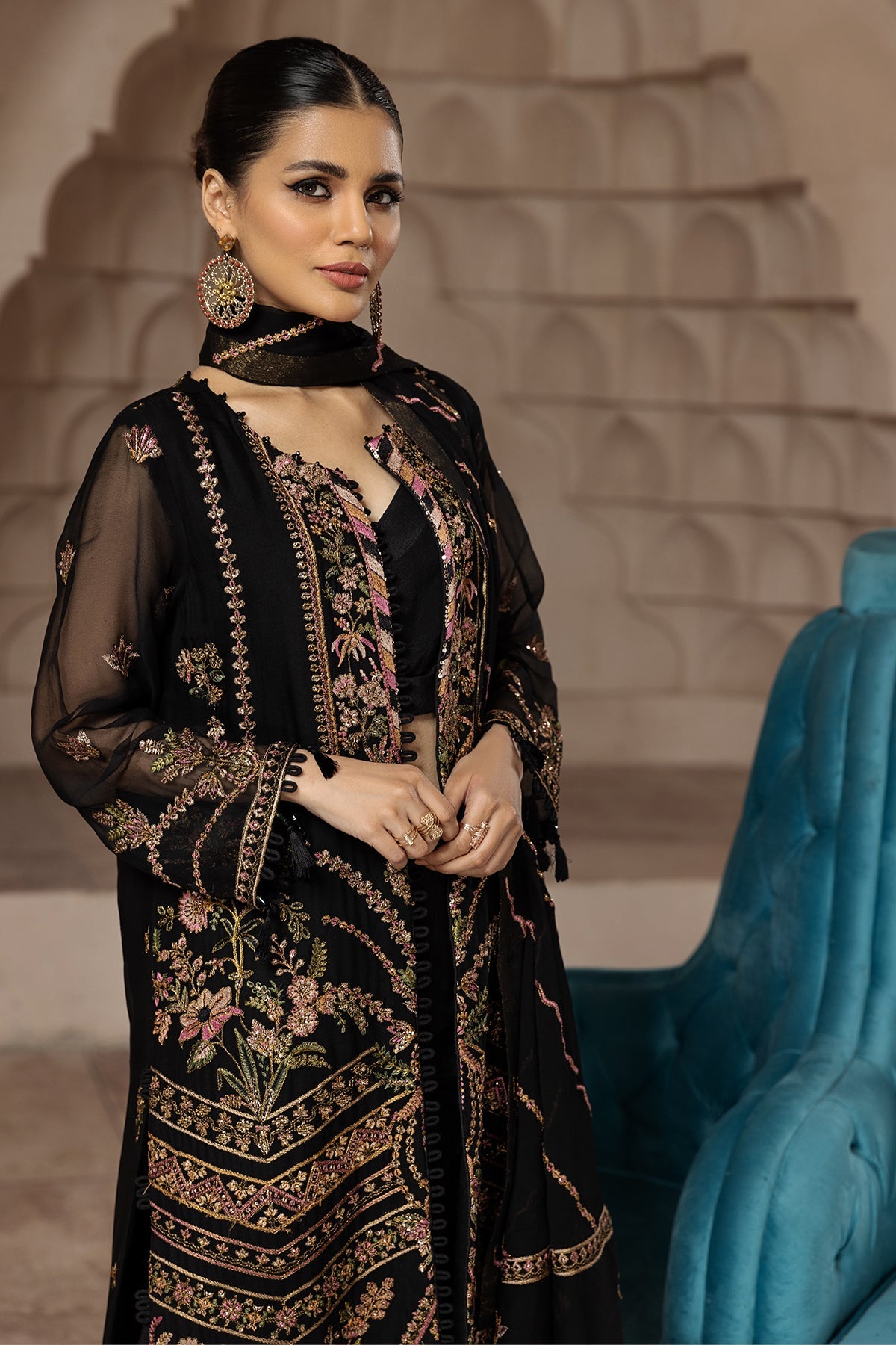 Muberra | Alizeh Fashion Muhtesem Festive Collection 2022 | Unstitched Embroidered Chiffon Suits