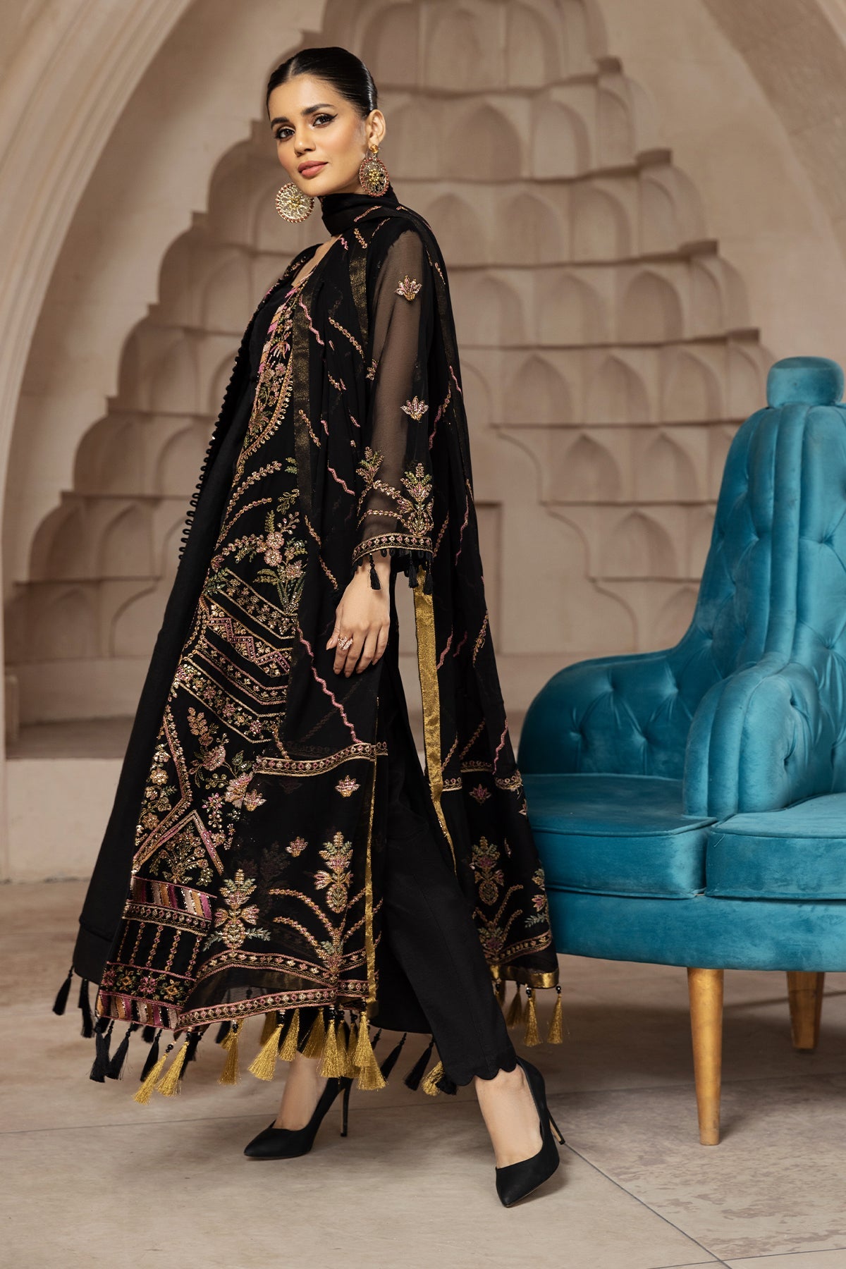 Muberra | Alizeh Fashion Muhtesem Festive Collection 2022 | Unstitched Embroidered Chiffon Suits
