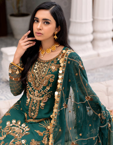 BL 306 | Emaan Adeel Belle Robe Vol 3 | Unstitched Embroidered Luxury Chiffon Suits