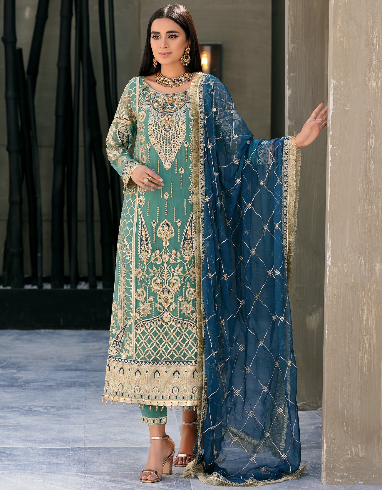 BL-402 - Emaan Adeel Belle Robe Luxury Chiffon Collection 2022 Vol-4