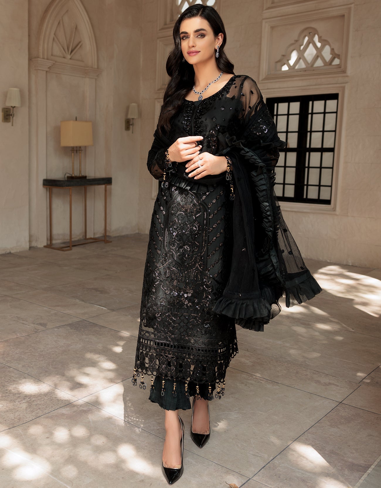 LF 501 | Emaan Adeel Le Festa Premium Collection 2022 Vol-5 | Unstitched Embroidered Organza Suit
