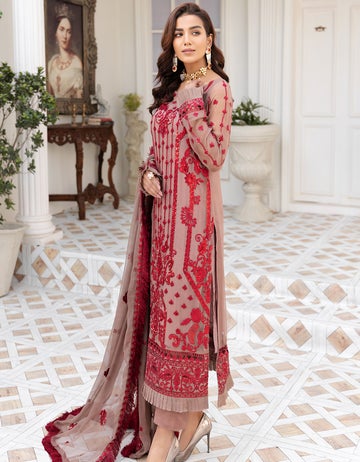 LF - 407 | Emaan Adeel Le Festa Premium Formals Vol 4 | Unstitched Embroidered Chiffon Suits