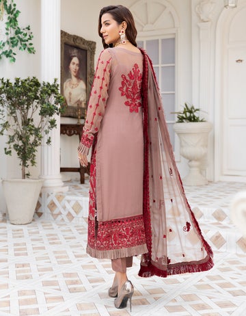 LF - 407 | Emaan Adeel Le Festa Premium Formals Vol 4 | Unstitched Embroidered Chiffon Suits