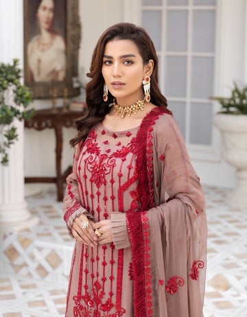 LF - 407 | Emaan Adeel Le Festa Premium Formals Vol 4 | Unstitched Embroidered Chiffon Suits