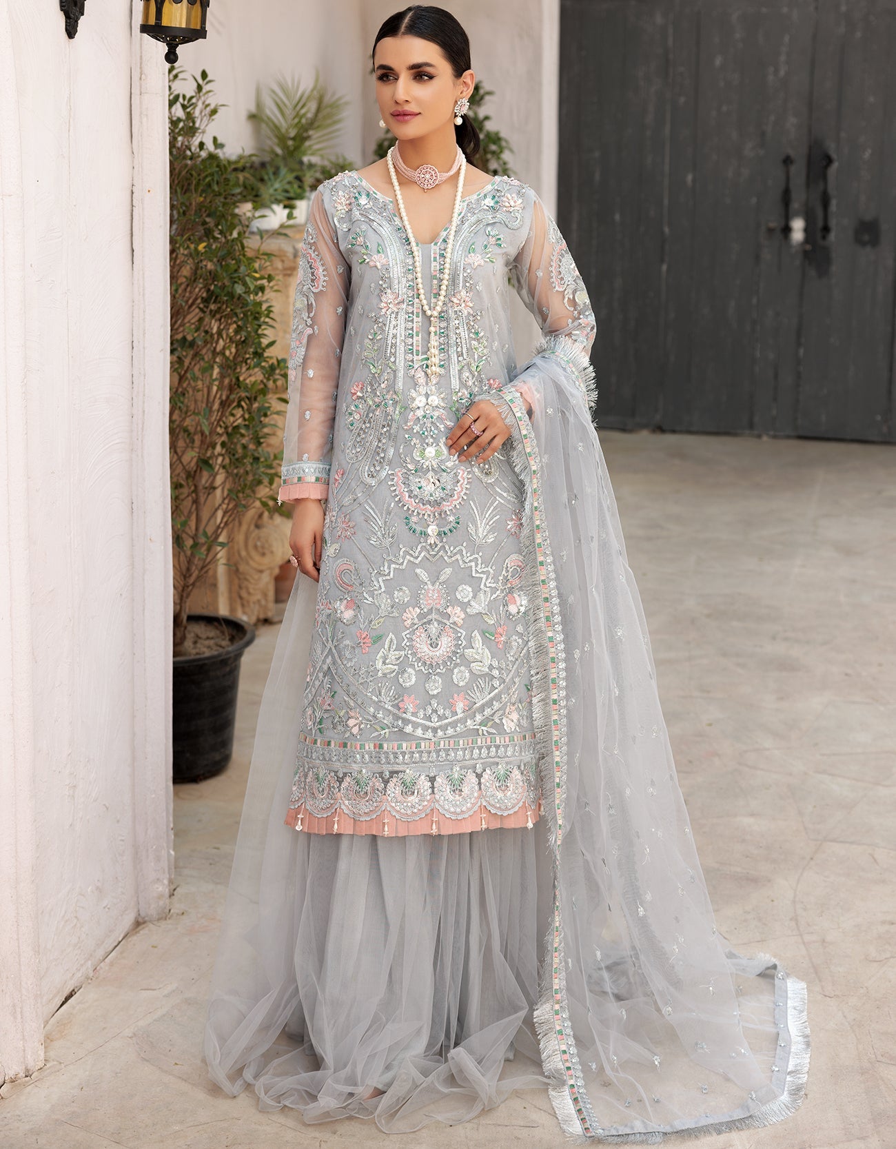 VE 02 | - Emaan Adeel Value Edition 2022 Vol-01 | Unstitched Embroidered Net Suits