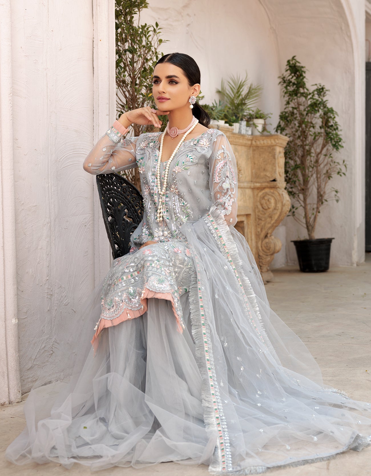VE 02 | - Emaan Adeel Value Edition 2022 Vol-01 | Unstitched Embroidered Net Suits