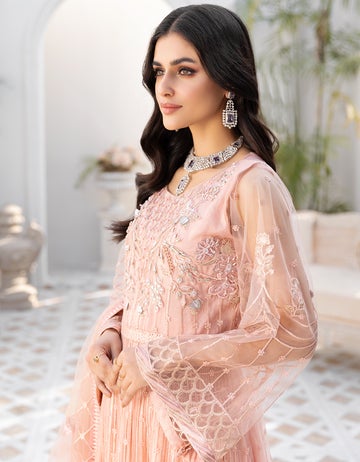 LF - 402 | Emaan Adeel Le Festa Premium Formals Vol 4 | Unstitched Embroidered Chiffon Suits