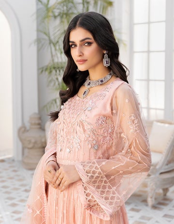 LF - 402 | Emaan Adeel Le Festa Premium Formals Vol 4 | Unstitched Embroidered Chiffon Suits