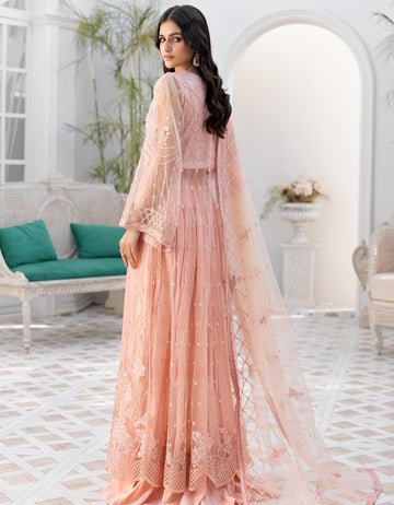 LF - 402 | Emaan Adeel Le Festa Premium Formals Vol 4 | Unstitched Embroidered Chiffon Suits