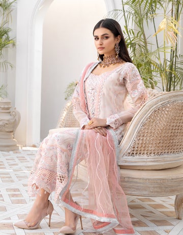 LF - 404 | Emaan Adeel Le Festa Premium Formals Vol 4 | Unstitched Embroidered Chiffon Suits