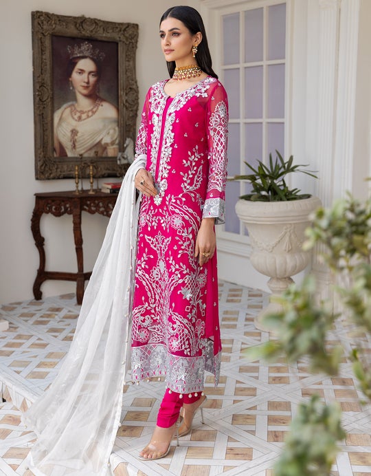 LF - 405 | Emaan Adeel Le Festa Premium Formals Vol 4 | Unstitched Embroidered Chiffon Suits