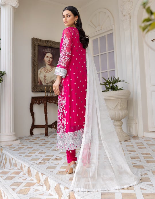 LF - 405 | Emaan Adeel Le Festa Premium Formals Vol 4 | Unstitched Embroidered Chiffon Suits