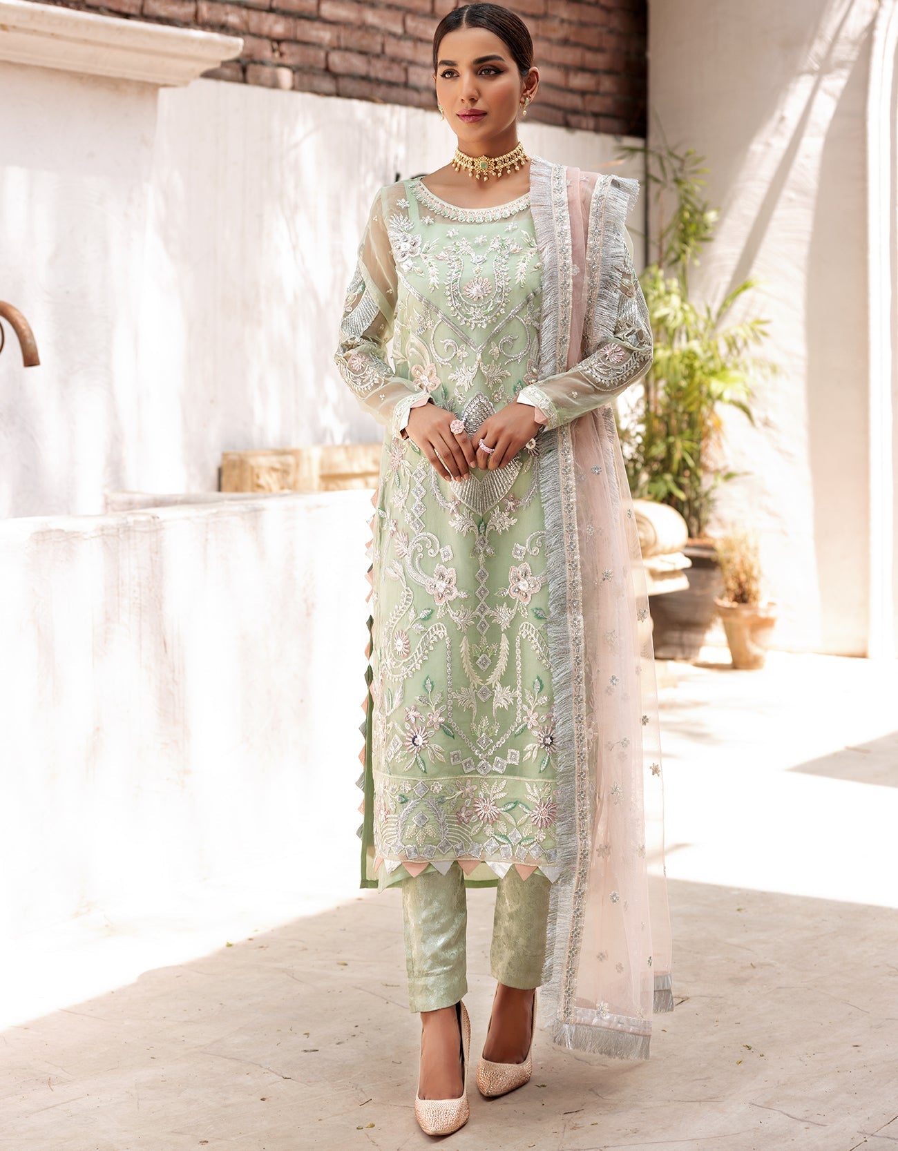 VE 05 | - Emaan Adeel Value Edition 2022 Vol-01 | Unstitched Embroidered Chiffon Suits