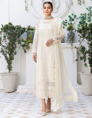 LF - 408 | Emaan Adeel Le Festa Premium Formals Vol 4 | Unstitched Embroidered Chiffon Suits