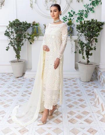 LF - 408 | Emaan Adeel Le Festa Premium Formals Vol 4 | Unstitched Embroidered Chiffon Suits