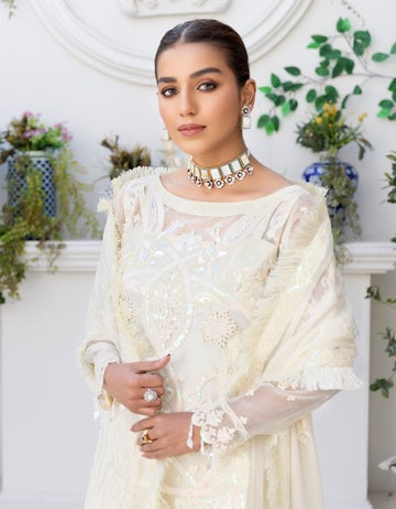 LF - 408 | Emaan Adeel Le Festa Premium Formals Vol 4 | Unstitched Embroidered Chiffon Suits