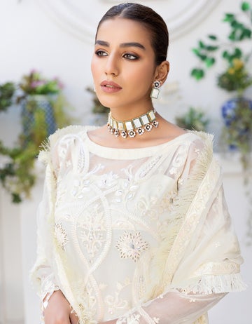 LF - 408 | Emaan Adeel Le Festa Premium Formals Vol 4 | Unstitched Embroidered Chiffon Suits
