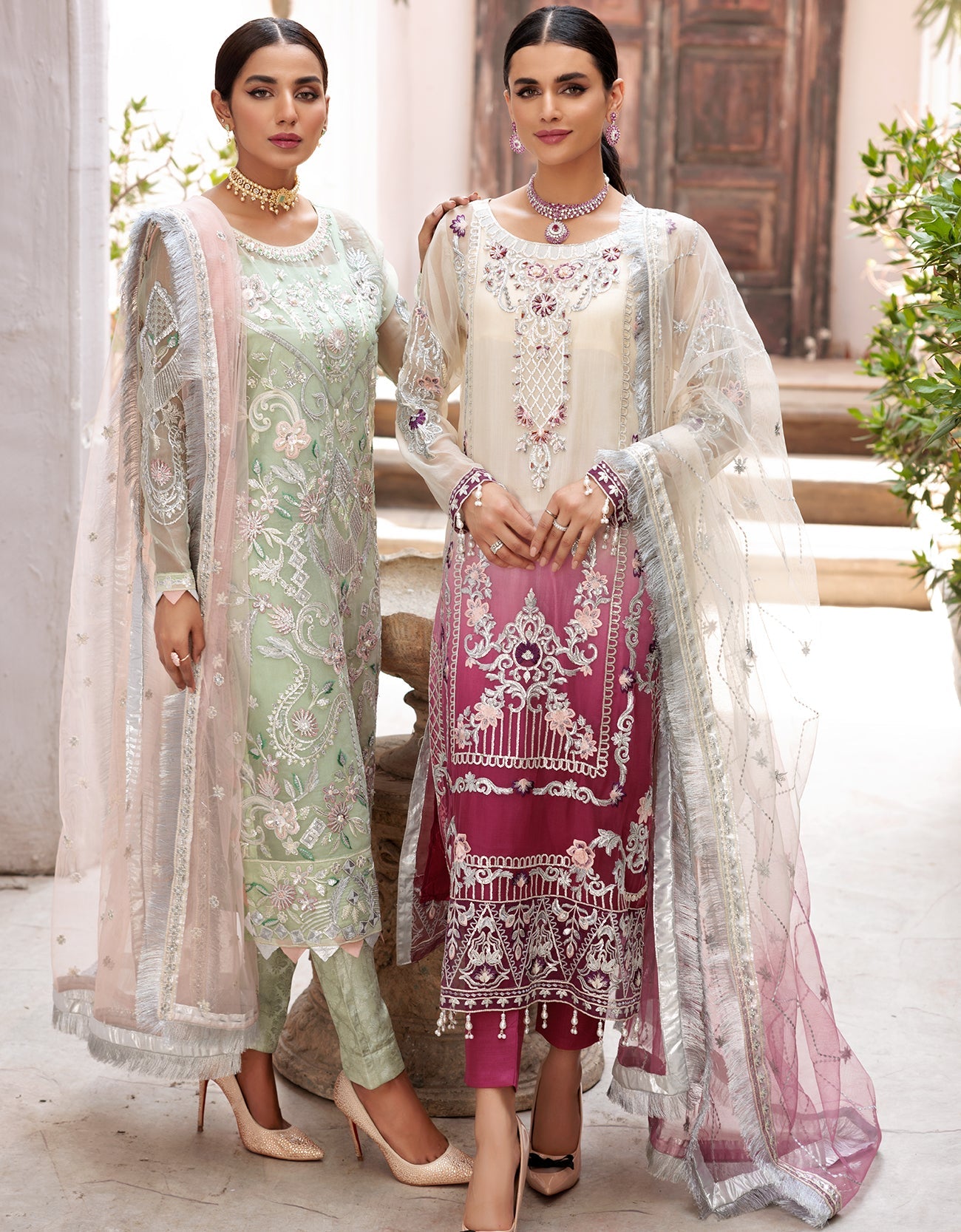 VE 06 | - Emaan Adeel Value Edition 2022 Vol-01 | Unstitched Embroidered Chiffon Suits
