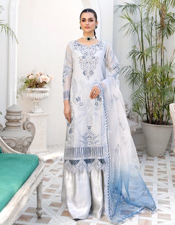 LF - 410 | Emaan Adeel Le Festa Premium Formals Vol 4 | Unstitched Embroidered Chiffon Suits
