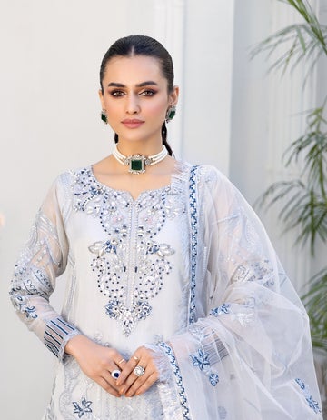LF - 410 | Emaan Adeel Le Festa Premium Formals Vol 4 | Unstitched Embroidered Chiffon Suits