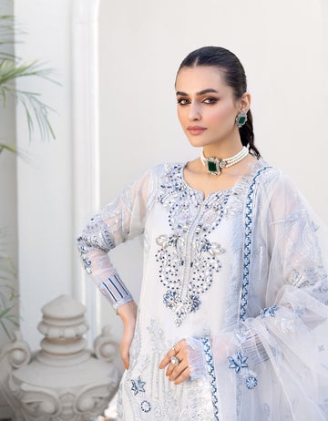 LF - 410 | Emaan Adeel Le Festa Premium Formals Vol 4 | Unstitched Embroidered Chiffon Suits