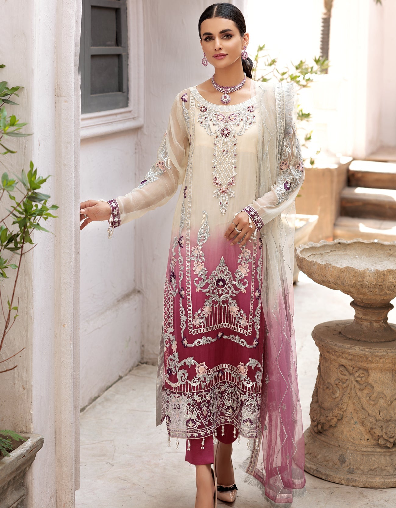 VE 06 | - Emaan Adeel Value Edition 2022 Vol-01 | Unstitched Embroidered Chiffon Suits