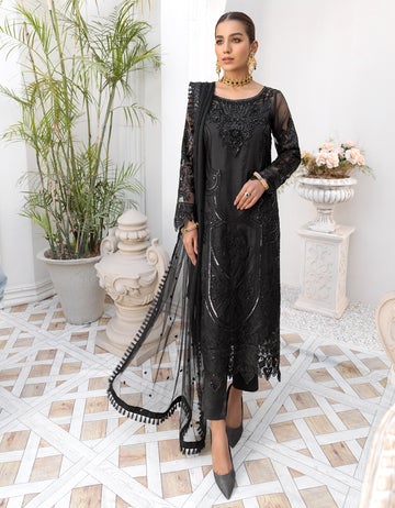 LF - 403 | Emaan Adeel Le Festa Premium Formals Vol 4 | Unstitched Embroidered Chiffon Suits